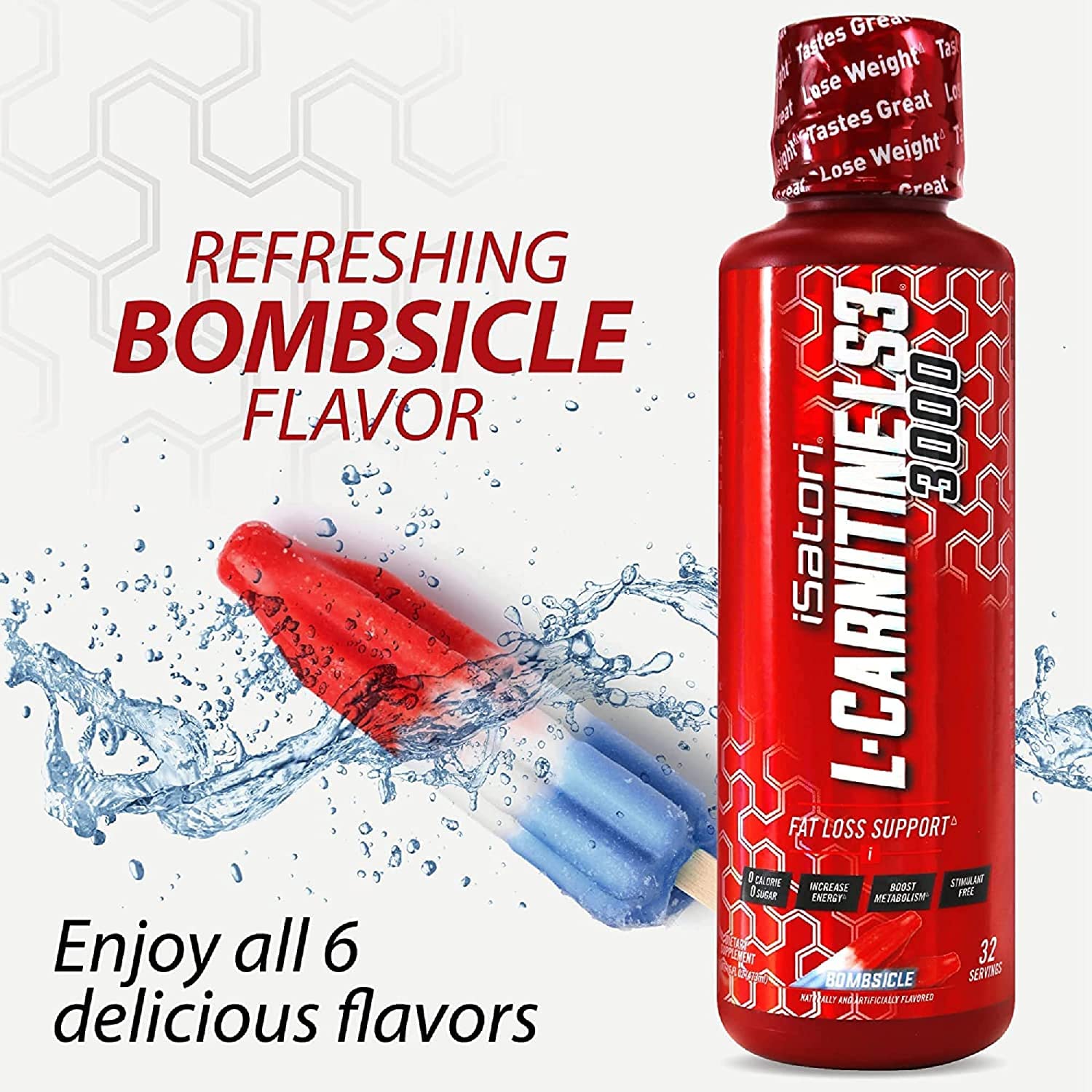 iSatori L-Carnitine LS3 3000, Liquid L-Carnitine with Acetyl L-Carnitine, L-Carnitine L-Tartrate, Stimulant Free Pre Workout, Low Calories, Sugar, Gluten, - Maple Wellness Supplements