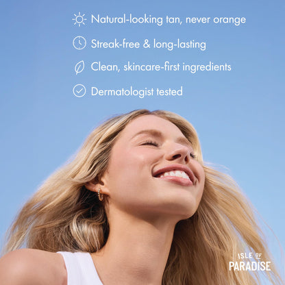 Isle of Paradise Self Tanning Face & Body Drops- Medium, Self Tanner Drops for a Natural Bronze, Long-lasting Tan - Maple Wellness Supplements
