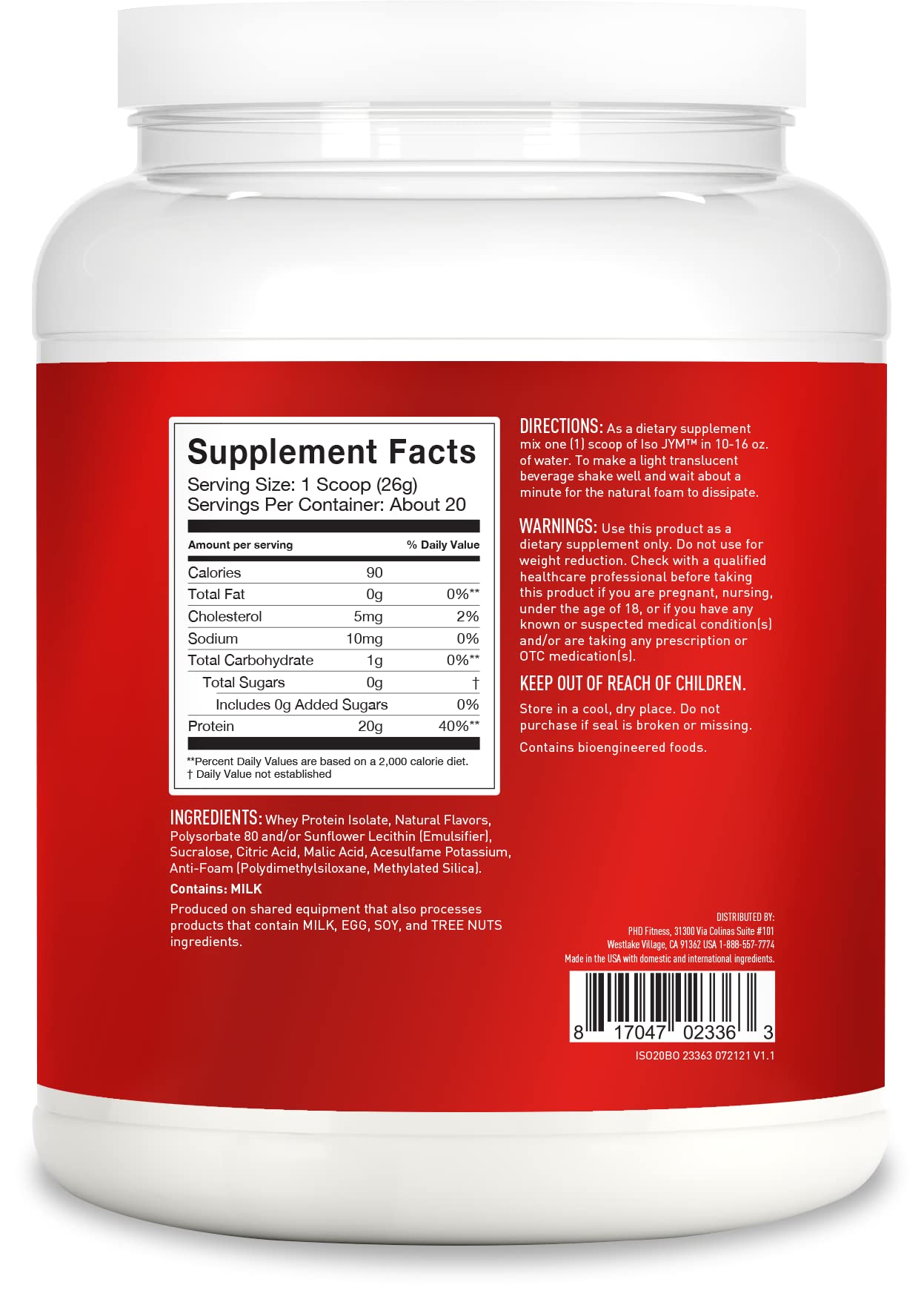ISO JYM 20 Servings - Bombsicle - Maple Wellness Supplements