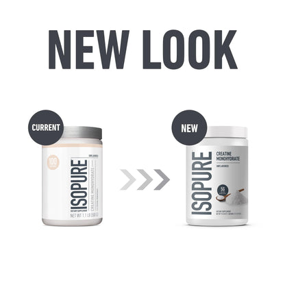 Isopure 100% Pure Creatine Monohydrate Powder, Sugar Free, Unflavored, 5g Creatine Monohydrate Per Serving, 1.1 Lbs, - Maple Wellness Supplements