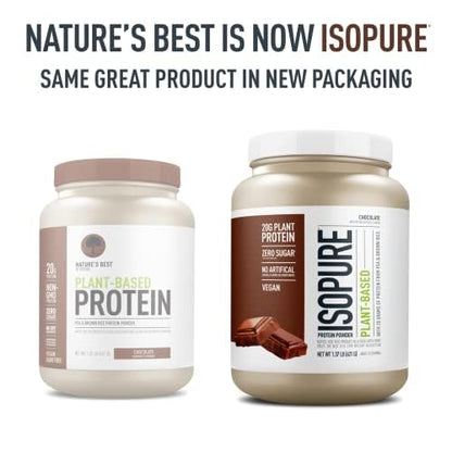 Isopure Chocolate Vegan Protein Powder, with Monk Fruit Sweetener & Amino Acids - Maple Wellness Supplements