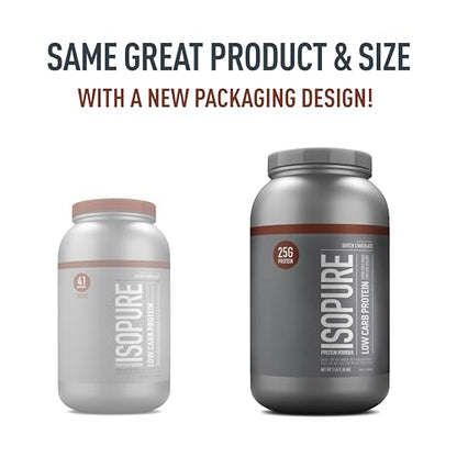Isopure Dutch Chocolate Whey Isolate Protein Powder with Vitamin C & Zinc for Immune - Maple Wellness Supplements