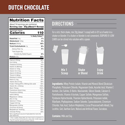 Isopure Dutch Chocolate Whey Isolate Protein Powder with Vitamin C & Zinc for Immune - Maple Wellness Supplements