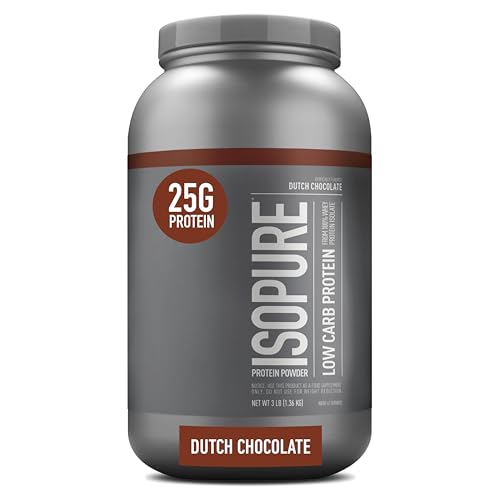 Isopure Dutch Chocolate Whey Isolate Protein Powder with Vitamin C & Zinc for Immune - Maple Wellness Supplements