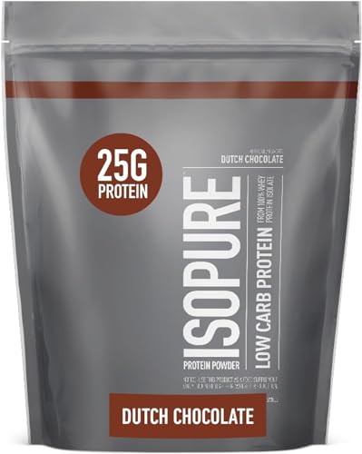 Isopure Dutch Chocolate Whey Isolate Protein Powder with Vitamin C & Zinc for Immune - Maple Wellness Supplements