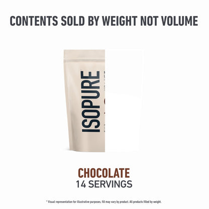 Isopure Low Carb 100% Pure Whey Isolate Protein Powder, Lactose Free, Gluten Free, With Vitamins, Dark Chocolate, 25g Protein Per Serving, 1 Lb, - Maple Wellness Supplements