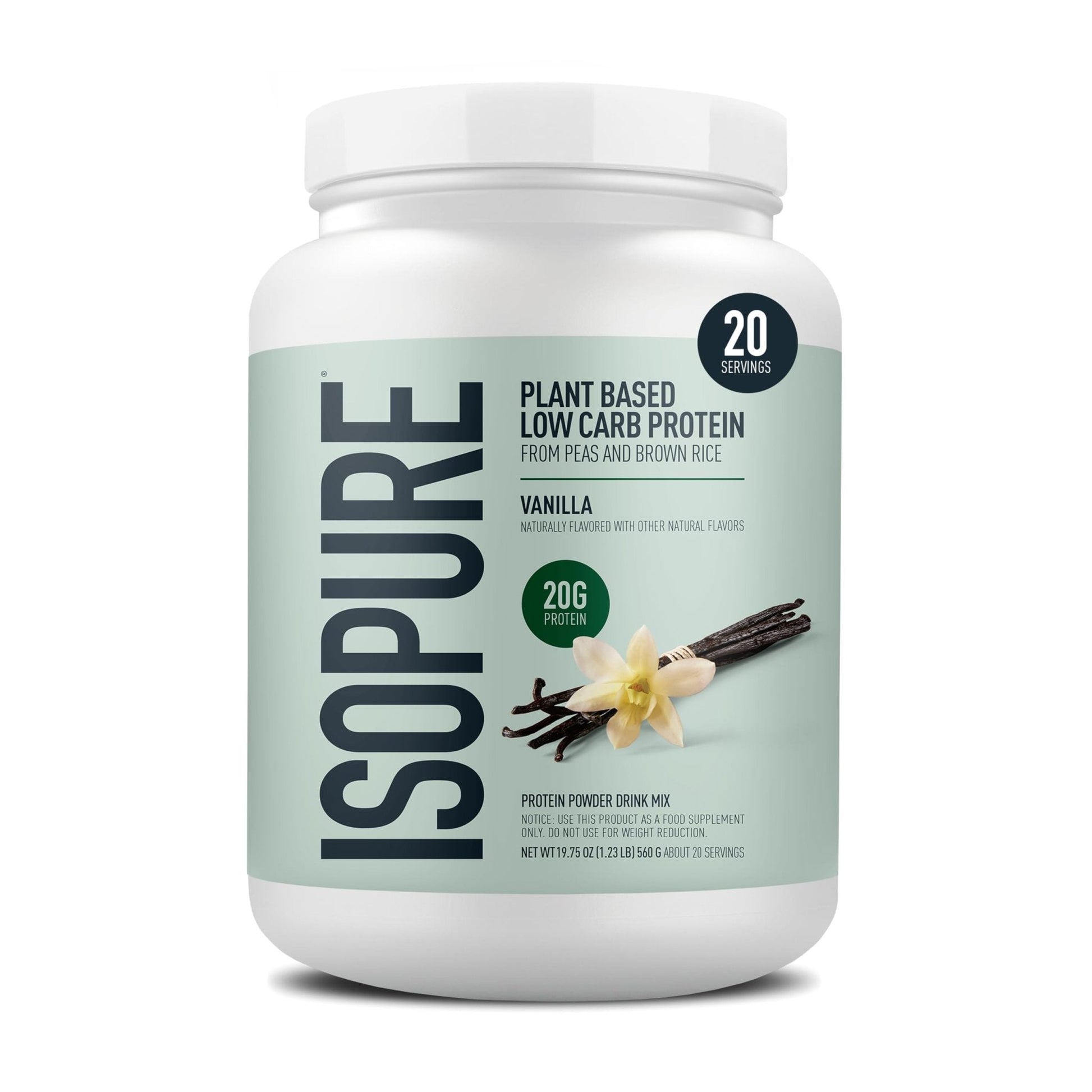 Isopure Plant-Based Protein Powder – 20g Organic Pea and Rice Protein with a Complete Amino Acid Profile – Supports Muscle Recovery - Maple Wellness Supplements