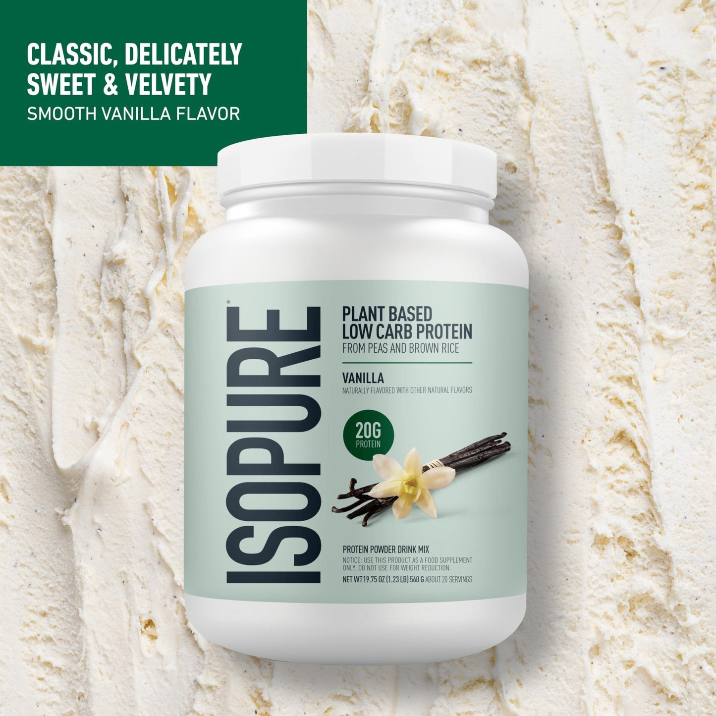 Isopure Plant-Based Protein Powder – 20g Organic Pea and Rice Protein with a Complete Amino Acid Profile – Supports Muscle Recovery - Maple Wellness Supplements