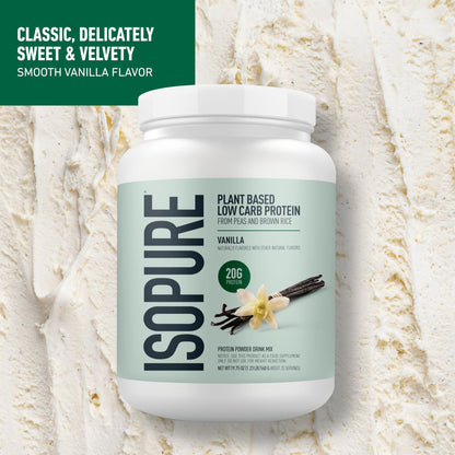 Isopure Plant-Based Protein Powder – 20g Organic Pea and Rice Protein with a Complete Amino Acid Profile – Supports Muscle Recovery - Maple Wellness Supplements