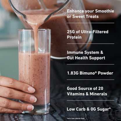 Isopure Protein + Gut Health & Immune Support Powder, Chocolate Mousse, 25g Whey Protein with Prebiotics & Vitamins, 12 Servings (Pack of 1) - Maple Wellness Supplements