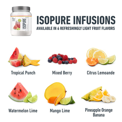 Isopure Protein Powder, Clear Whey Isolate Protein, Post Workout Recovery Drink Mix - Maple Wellness Supplements