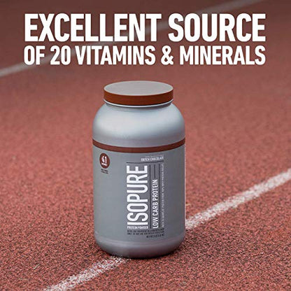 Isopure Protein Powder, Low Carb Whey Isolate with Vitamin C & Zinc for Immune Support - Maple Wellness Supplements
