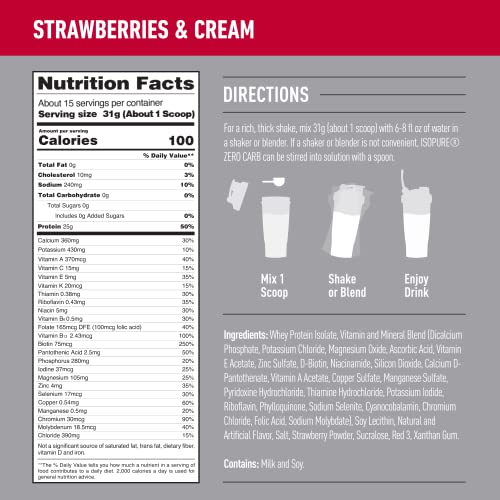 Isopure Protein Powder, Zero Carb Whey Isolate, Gluten Free, Lactose Free, 25g Protein - Maple Wellness Supplements