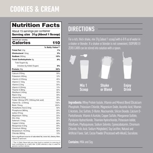Isopure Protein Powder, Zero Carb Whey Isolate, Gluten Free, Lactose Free, 25g Protein - Maple Wellness Supplements