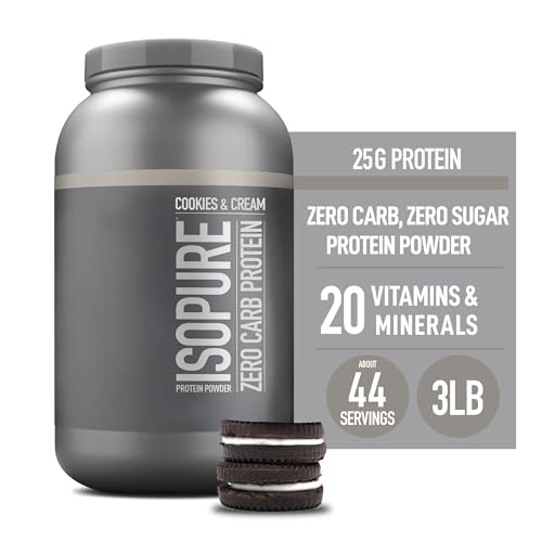 Isopure Protein Powder, Zero Carb Whey Isolate with Vitamin C & Zinc for Immune Support - Maple Wellness Supplements