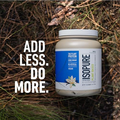 Isopure Vanilla Vegan Protein Powder, with Monk Fruit Sweetener & Amino Acids, Post Work - Maple Wellness Supplements