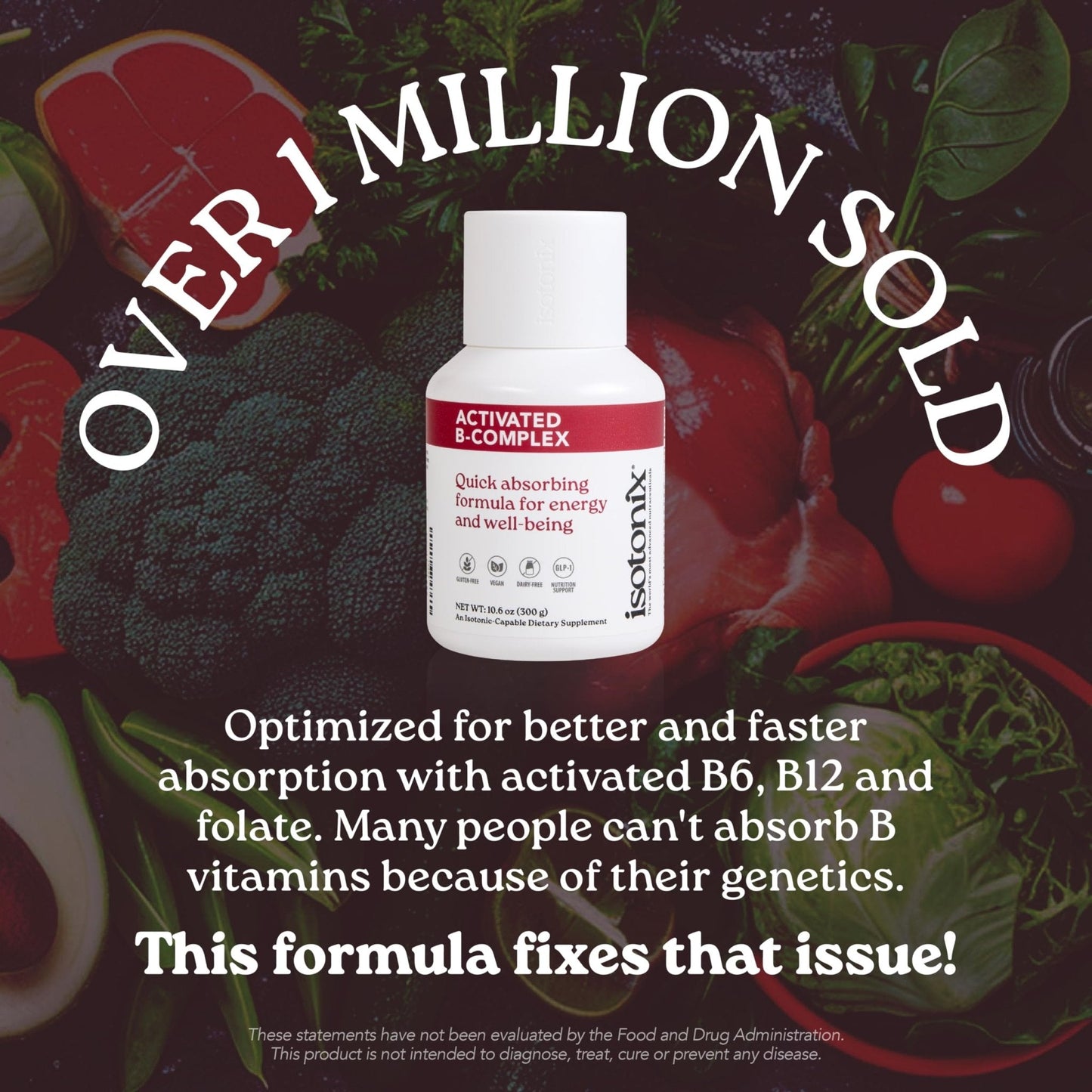 Isotonix Activated B Complex – Vegan B Vitamin Supplement for Energy, Stress Relief, and Nervous System Health – Isotonic Drinkable Formula – 90 Servings - Maple Wellness Supplements