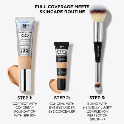 IT Cosmetics Bye Bye Under Eye Concealer (Light Nude) - Water-Resistant, Full Coverage Brightening Concealer For Dark Circles, Fine Lines, Redness & Discoloration, Anti-Aging, 24H Wear - 0.4 fl oz - Maple Wellness Supplements