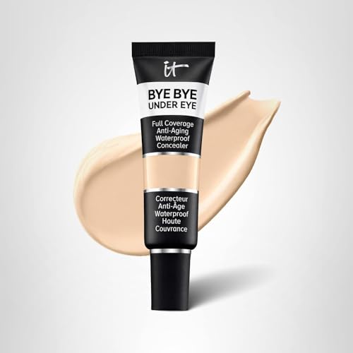 IT Cosmetics Bye Bye Under Eye Concealer (Light Nude) - Water-Resistant, Full Coverage Brightening Concealer For Dark Circles, Fine Lines, Redness & Discoloration, Anti-Aging, 24H Wear - 0.4 fl oz - Maple Wellness Supplements