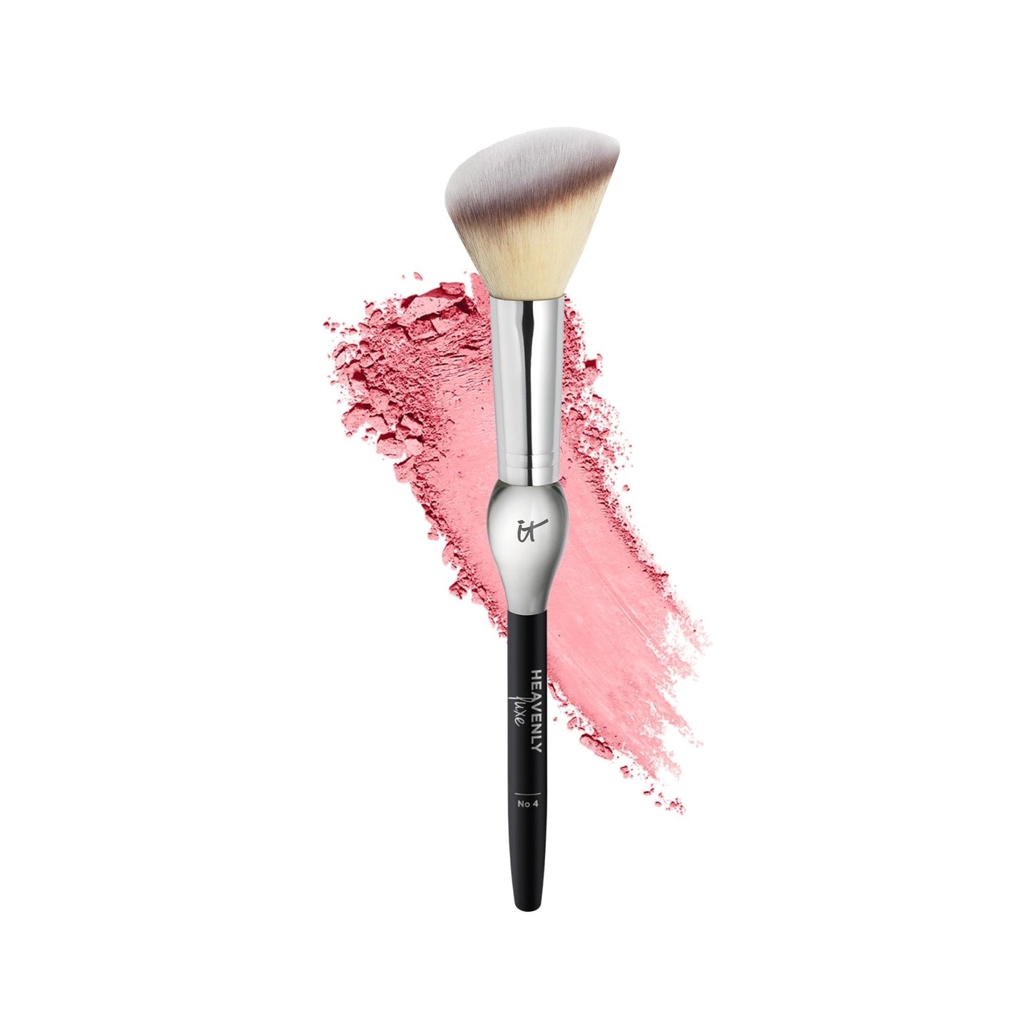 IT Cosmetics Heavenly Luxe French Boutique Blush Brush 4 - Angled Blush Brush for Cheeks - Liquid & Powder Blush Brush - Makeup Brush With Award-Winning Heavenly Luxe Hair - Maple Wellness Supplements