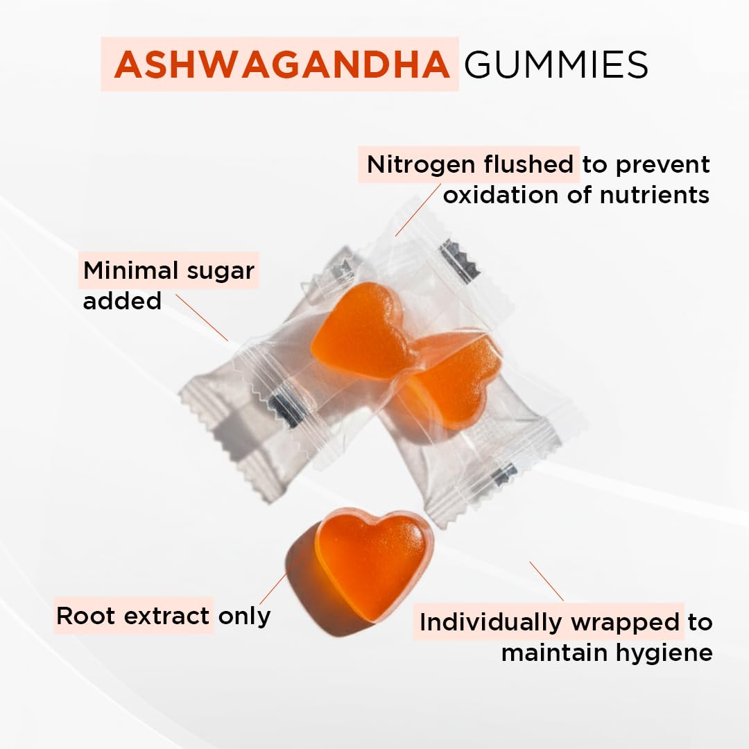ITADAKIMASU Ashwagandha & Vitamin D Gummies for Stress, Mood & Sleep – Low Sugar, Organic Root Extract and Non-GMO – 60 Count - Maple Wellness Supplements