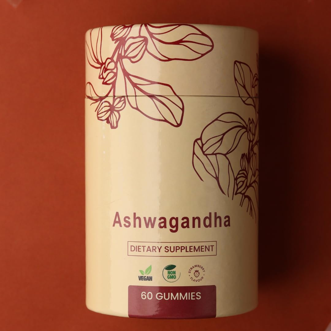 ITADAKIMASU Ashwagandha & Vitamin D Gummies for Stress, Mood & Sleep – Low Sugar, Organic Root Extract and Non-GMO – 60 Count - Maple Wellness Supplements