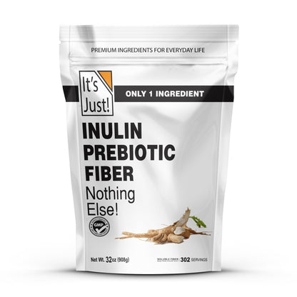 It's Just! - Inulin Prebiotic Fiber, Water Soluble, Chicory Root Powder, Promotes Gut Health, Made in USA, Product of Belgium, Vegan/Keto Friendly - Maple Wellness Supplements