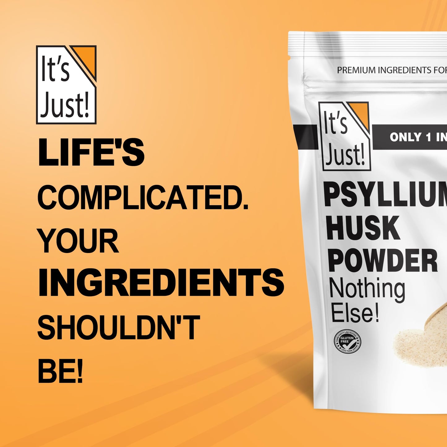 It's Just! - Psyllium Husk Powder, Easy Mixing Dietary Fiber, Cleanse Your Digestive System - Maple Wellness Supplements