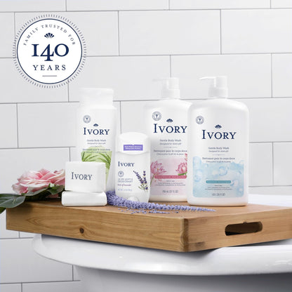 Ivory Body Wash, Designed for the Whole Family, Gentle Formula, Free of Dyes Heavy Perfumes Parabens Phthalates & Silicones - Maple Wellness Supplements