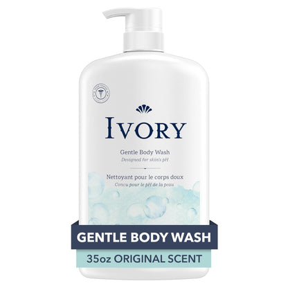 Ivory Body Wash, Designed for the Whole Family, Gentle Formula, Free of Dyes Heavy Perfumes Parabens Phthalates & Silicones - Maple Wellness Supplements
