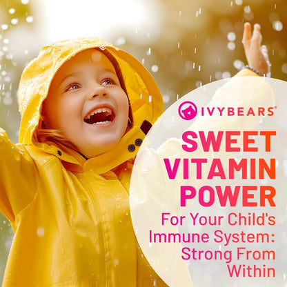 IvyBears® Superpower Kids - Multivitamin Gummies for Immune Support - Strengthen Children's Immune Systems with Vitamins C, D2, B6, A - Maple Wellness Supplements