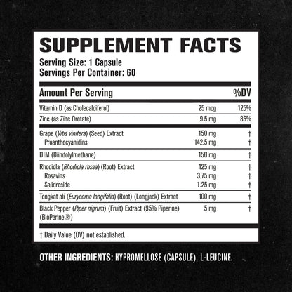 Jacked Factory Androsurge Estrogen Blocker for Men - Natural Testosterone Booster for Men & Estrogen Metabolizer with Tongkat Ali, DIM, Long Jack & More - Maple Wellness Supplements