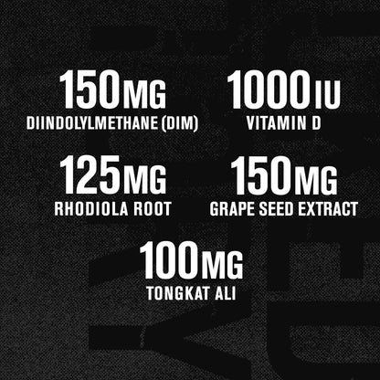 Jacked Factory Androsurge Estrogen Blocker for Men - Natural Testosterone Booster for Men & Estrogen Metabolizer with Tongkat Ali, DIM, Long Jack & More - Maple Wellness Supplements