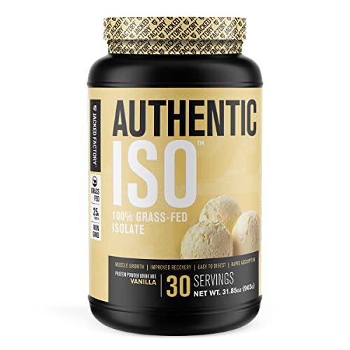 Jacked Factory Authentic ISO Grass Fed Whey Protein Isolate Powder - Low Carb - Maple Wellness Supplements