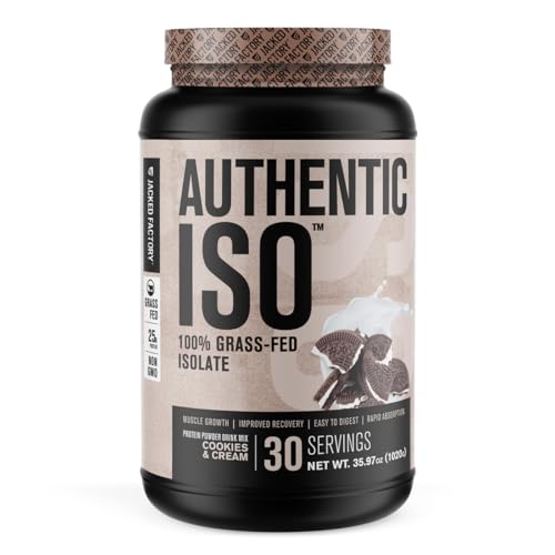 Jacked Factory Authentic ISO Grass Fed Whey Protein Isolate Powder - Low Carb - Maple Wellness Supplements