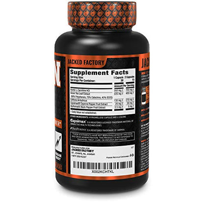 Jacked Factory Burn-XT for Men & Women - Improve Focus & Increase Energy - Premium - Maple Wellness Supplements