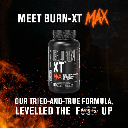 Jacked Factory Burn-XT Max - High-Performance Thermogenic Fat Burner & Appetite Suppressant for Weight Loss w/PurCaf Organic Caffeine, MitoBurn, Green Tea - Maple Wellness Supplements