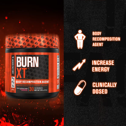 Jacked Factory Burn-XT Powder for Men & Women - Improve Focus & Increase Energy - Maple Wellness Supplements