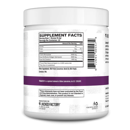 Jacked Factory Creatine for Women - Creatine Monohydrate with Collagen + Colostrum to Support Workout Performance, Lean Muscle Growth, Healthy Hair, Skin, - Maple Wellness Supplements