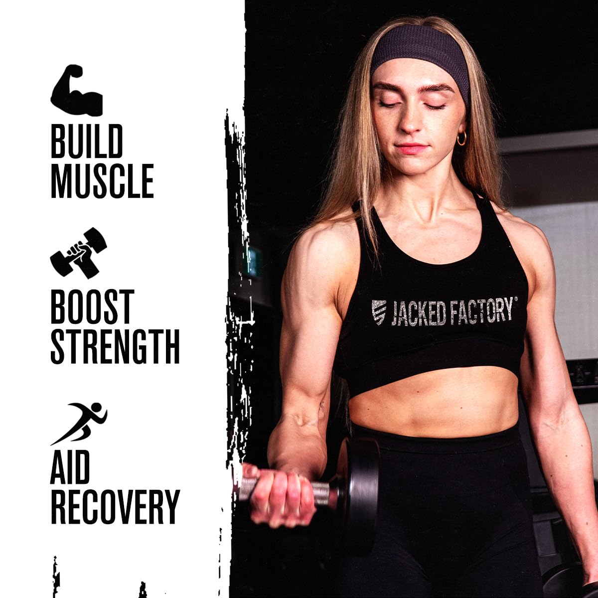 Jacked Factory Creatine HCl Capsules - CON CRET Creatine Pills 750mg - Lean Muscle Growth & Recovery, Boost Strength & Endurance, No Bloating or Cramps - 120 Capsules - Maple Wellness Supplements