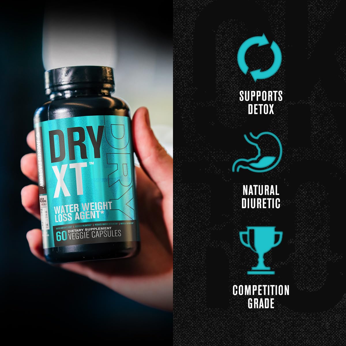 Jacked Factory Dry-XT Water Weight Loss Diuretic Pills - Natural Supplement - Maple Wellness Supplements