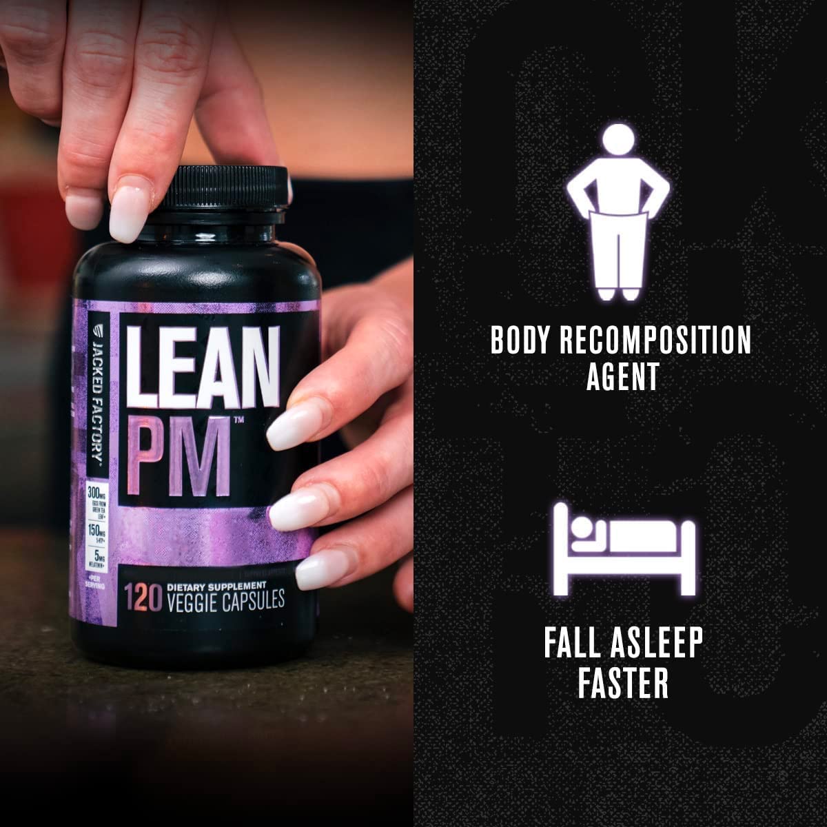 Jacked Factory Lean PM Night Time Body Support and Sleep Aid Supplement - Sleep Sup - Maple Wellness Supplements