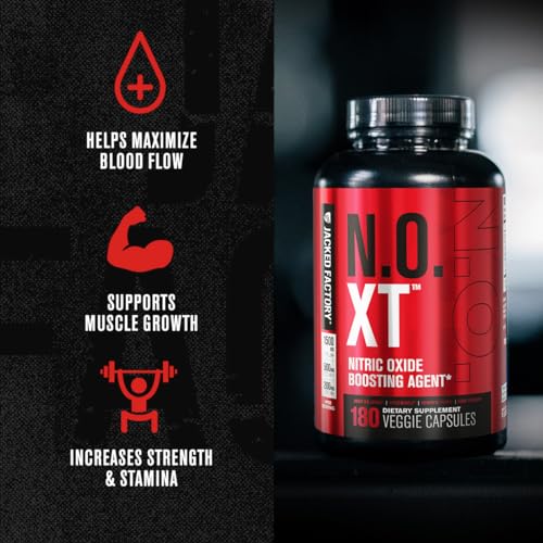 Jacked Factory N.O. XT Nitric Oxide Supplement with Nitrosigine L Arginine, L Citrulline - Maple Wellness Supplements