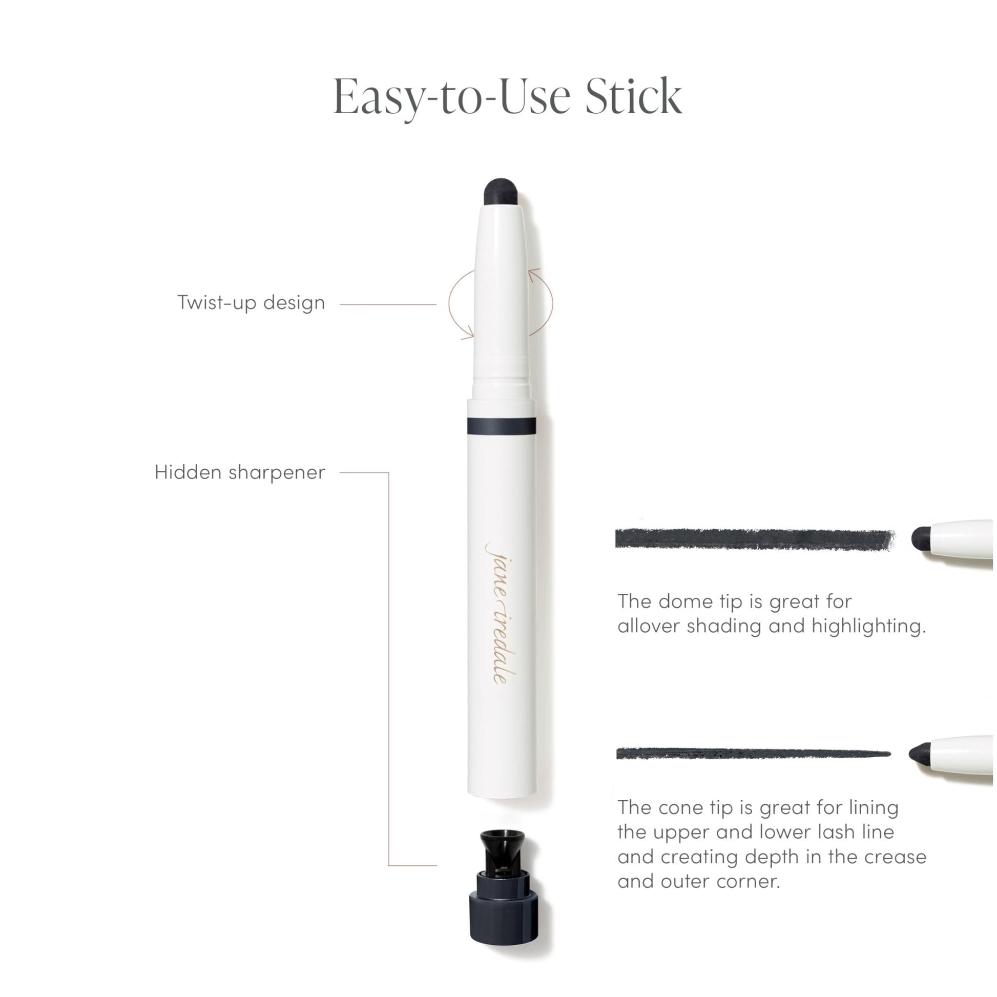 jane iredale ColorLuxe Eye Shadow Stick, Multi-Use Cream to Powder Formula with Sharpener, Highly Pigmented, Buildable, Long-Wear, Vegan, Cruelty-Free, Rosé - Maple Wellness Supplements