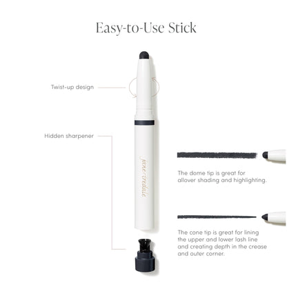 jane iredale ColorLuxe Eye Shadow Stick, Multi-Use Cream to Powder Formula with Sharpener, Highly Pigmented, Buildable, Long-Wear, Vegan, Cruelty-Free, Rosé - Maple Wellness Supplements