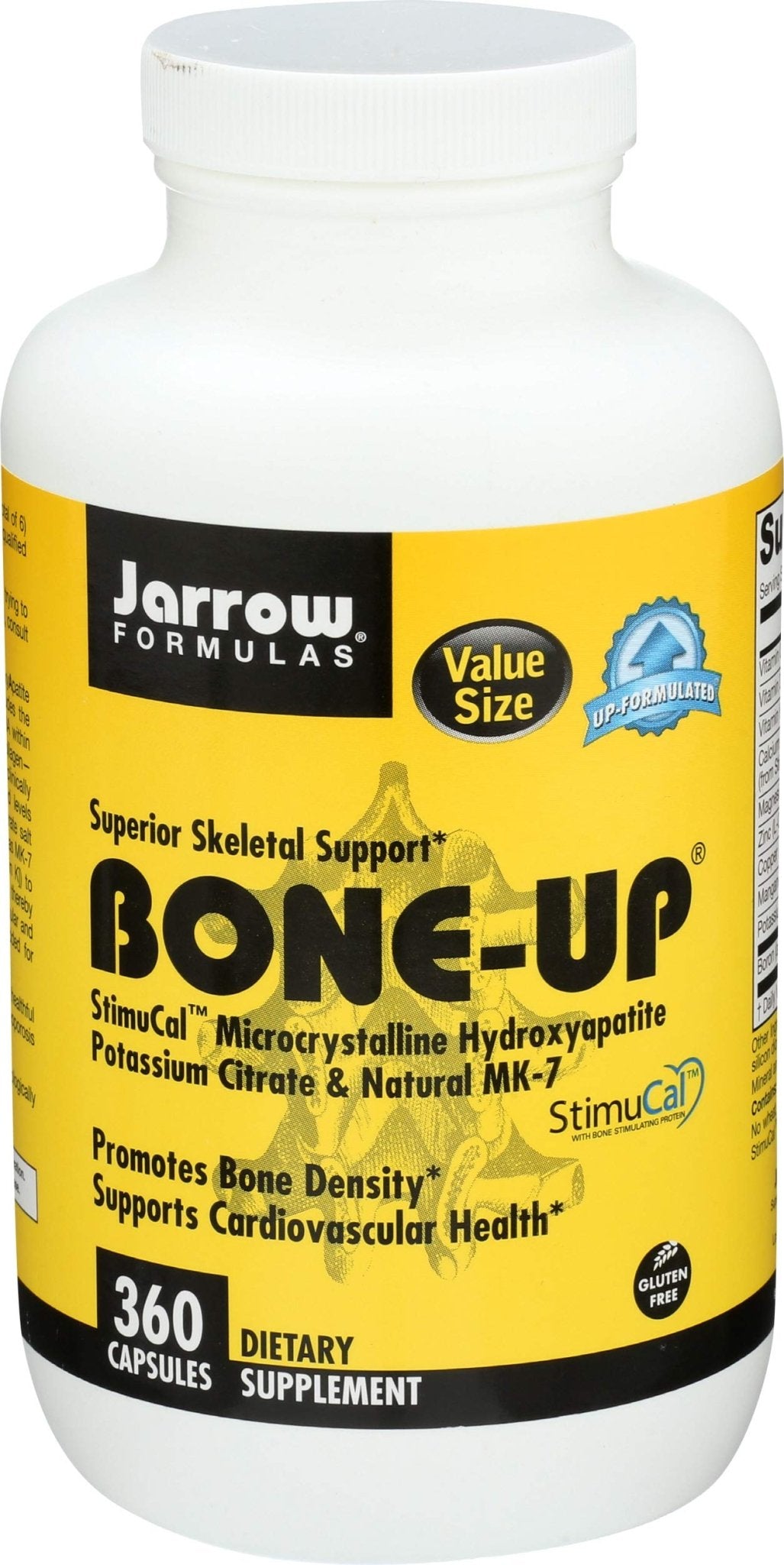 Jarrow Formulas BoneUp for Bone Density - Vitamin D3 and K2, Calcium Support, 360 Capsules, Promotes Skeletal Nutrition, Up to 60 Days Supply - Maple Wellness Supplements