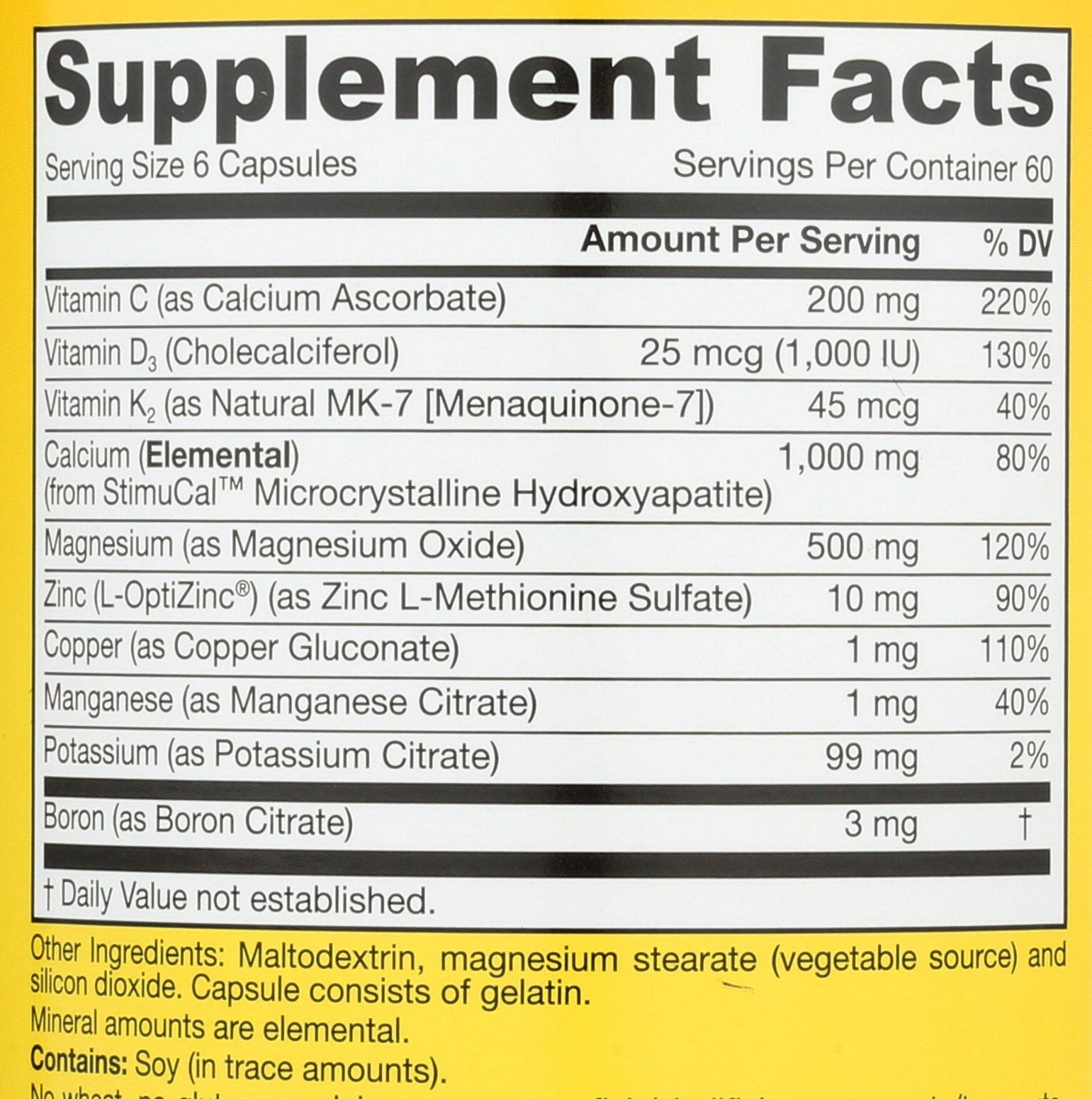 Jarrow Formulas BoneUp for Bone Density - Vitamin D3 and K2, Calcium Support, 360 Capsules, Promotes Skeletal Nutrition, Up to 60 Days Supply - Maple Wellness Supplements