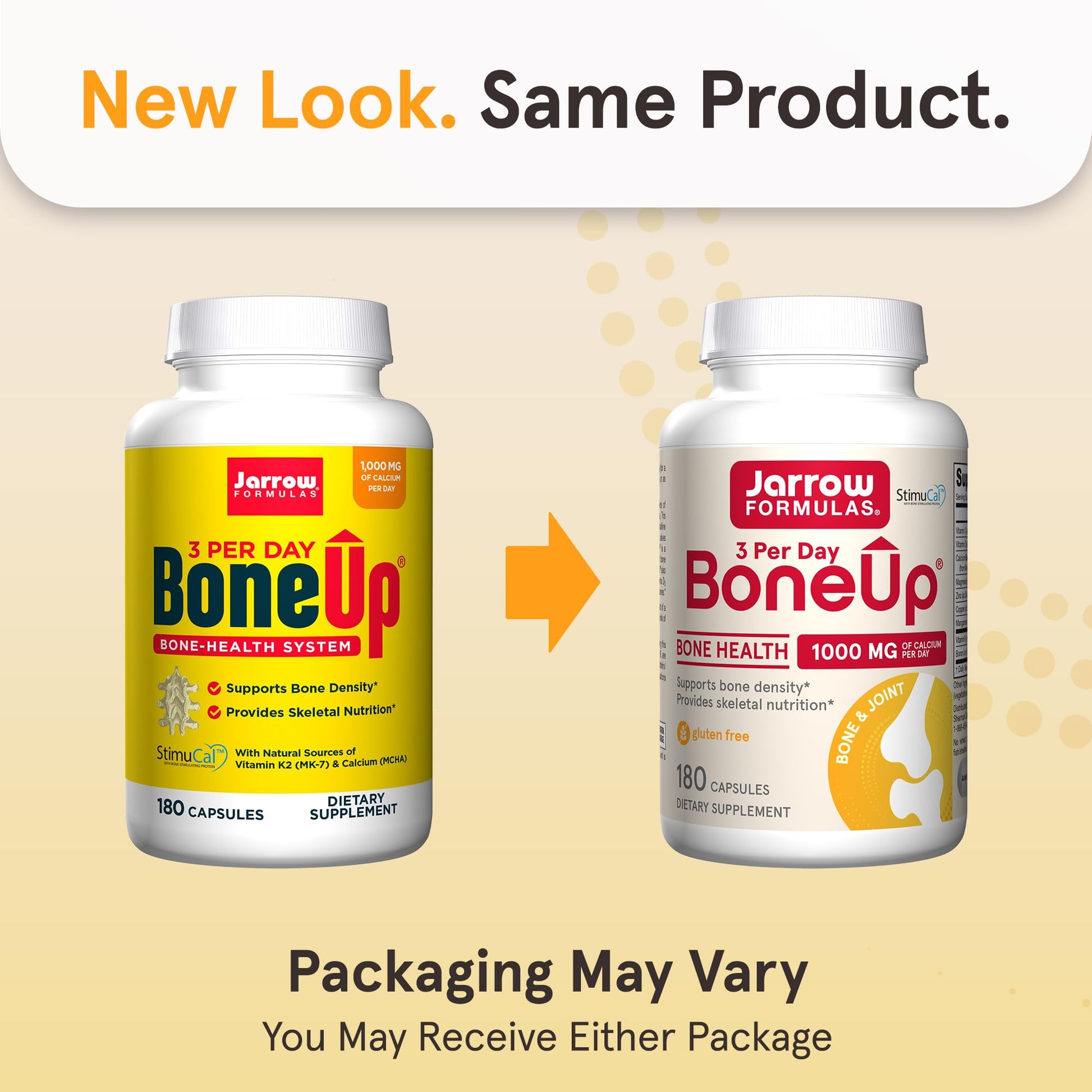 Jarrow Formulas BoneUp Three Per Day for Bone Density and Skeletal Nutrition, Includes Vitamin D3, K2 (as MK-7) and Calcium - Maple Wellness Supplements