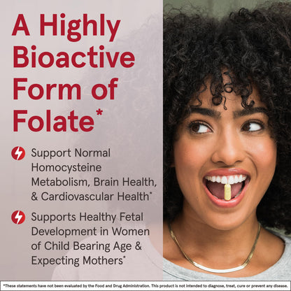 Jarrow Formulas Extra Strength Methyl Folate 400 mcg, Dietary Supplement for Cardiovascular and Neurologic Health Support - Maple Wellness Supplements