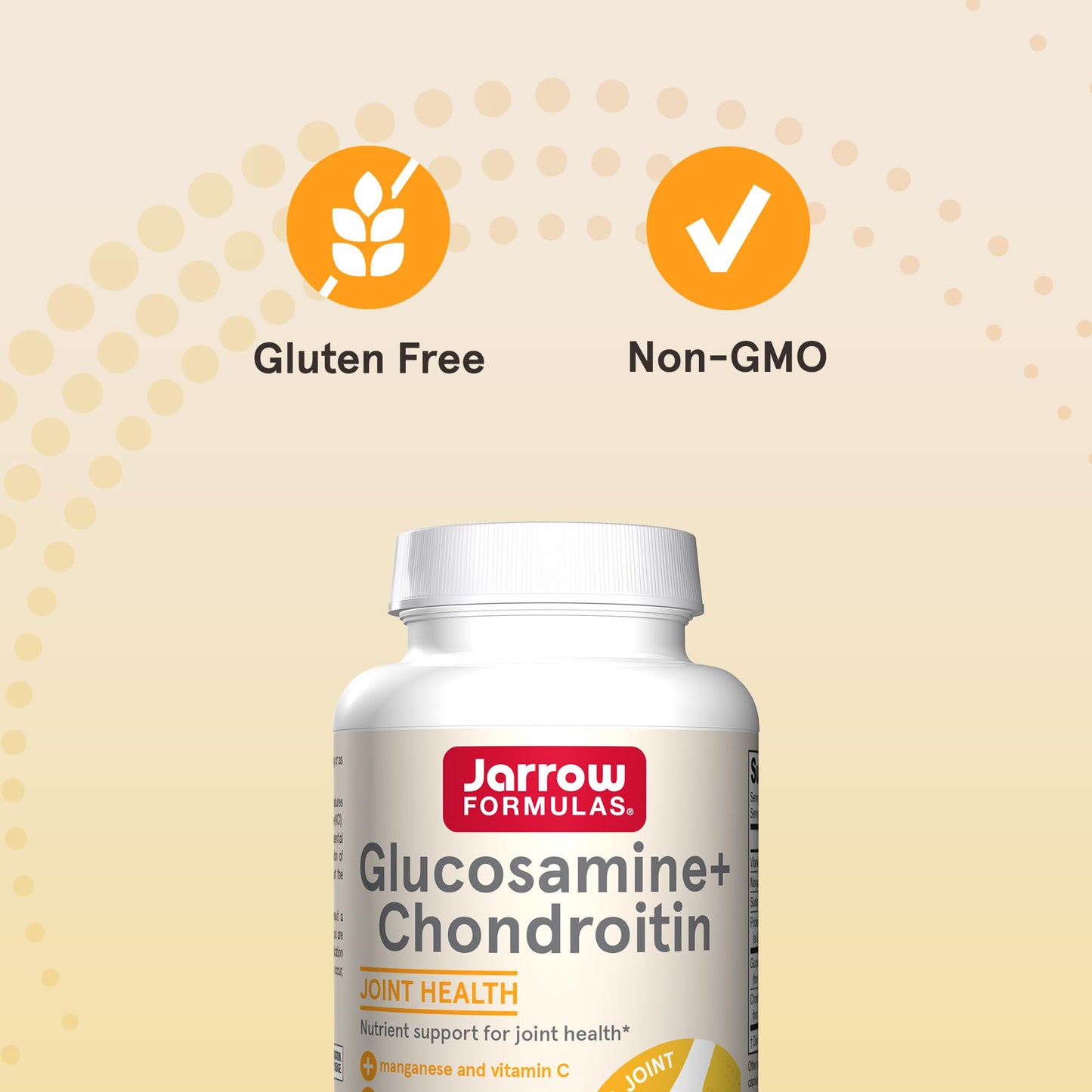 Jarrow Formulas Glucosamine + Chondroitin - 240 Capsules - Nutrient Support - Dietary Supplement for Joint Health - with Vitamin C & Manganese - 60 Servings - Maple Wellness Supplements